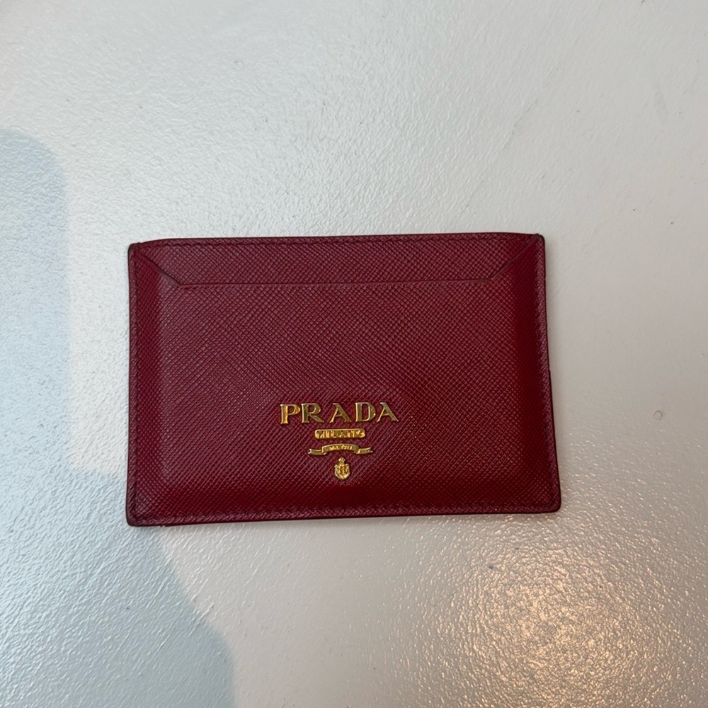 Prada Saffiano Red Cardholder